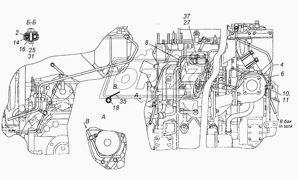 65115-1104002 Установка топливопроводов