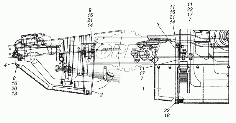 6350-1301500 Установка кожуха защитного радиатора