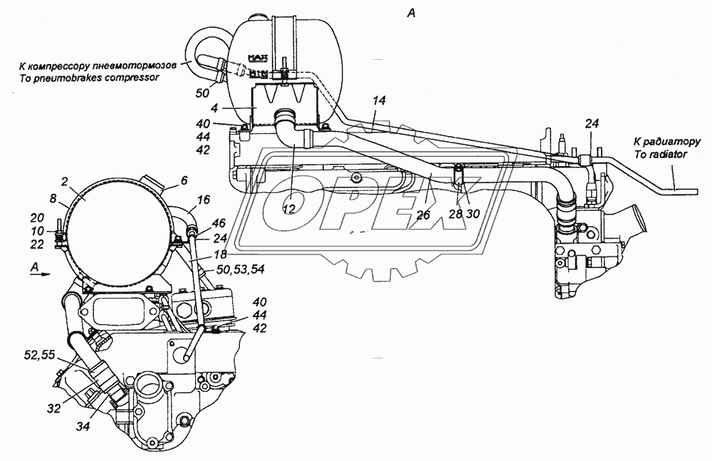 6520-1311005 Установка расширительного бачка