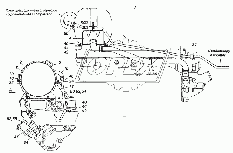 54115-1311005-10 Установка расширительного бачка