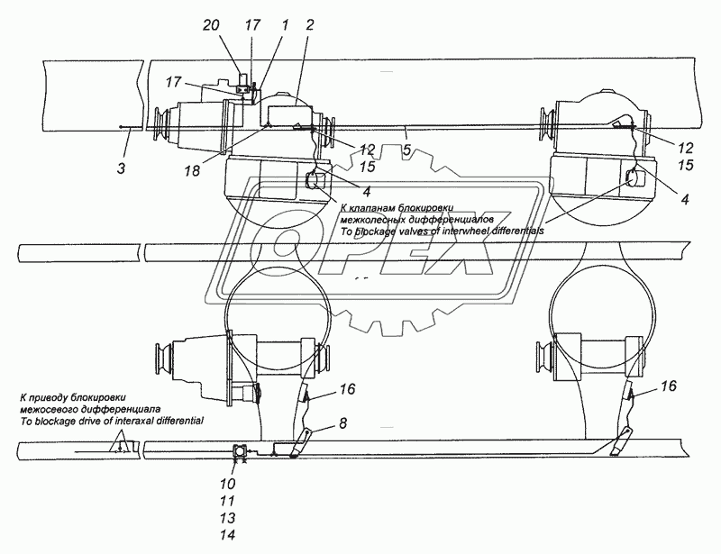 43118-2411020 Привод блокировки межколесных дифференциалов