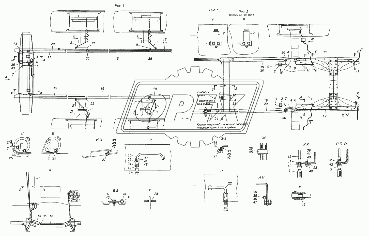 6350-3125005 Установка системы накачки шин