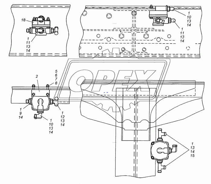 6350-3500018-10 Установка ускорительных клапанов