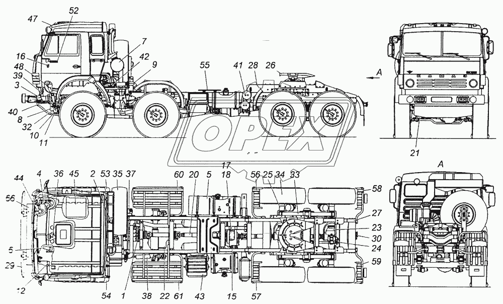 6450-0000310 Автомобиль КАМАЗ-6450