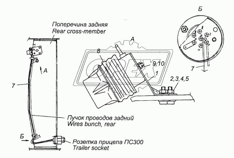 4310-3719101 Установка фонаря подкузовного