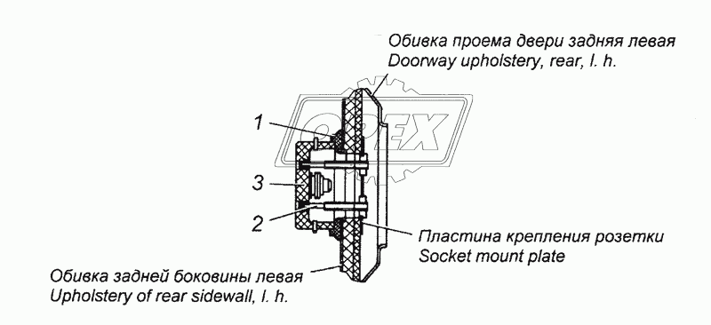 43101-3723005 Установка розетки переносной лампы