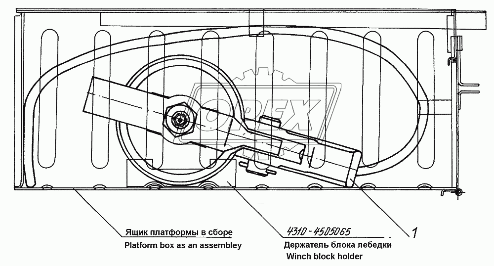 4310-4505003 Установка блока лебедки