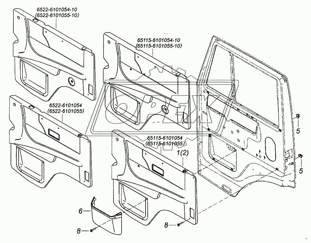 65115-6102005 Установка обивок двери