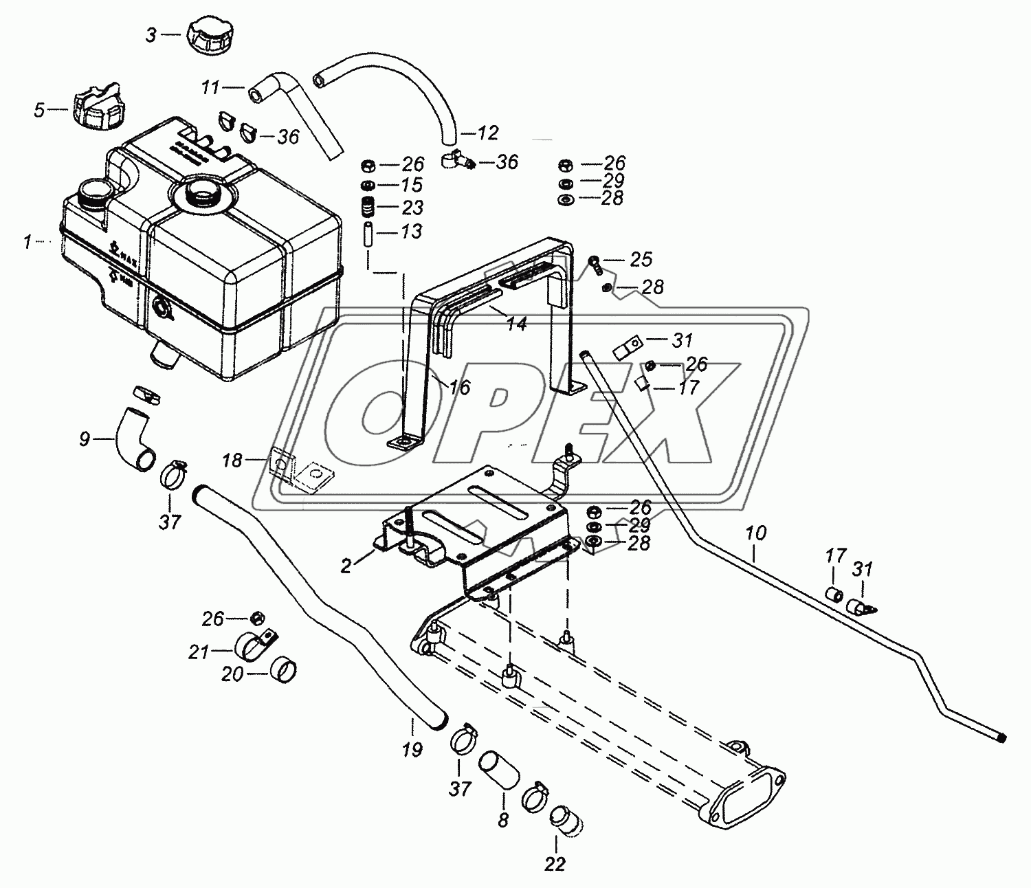 65222-1311005 Установка расширительного бачка