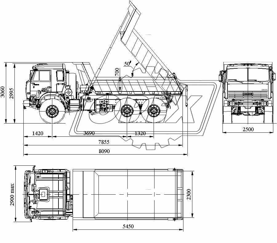 Автомобиль-самосвал со спальным местом КАМАЗ-45141-0000010