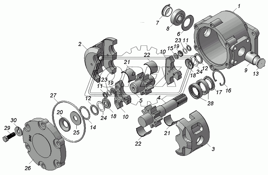 Насос шестеренный НШ32А-3-Л