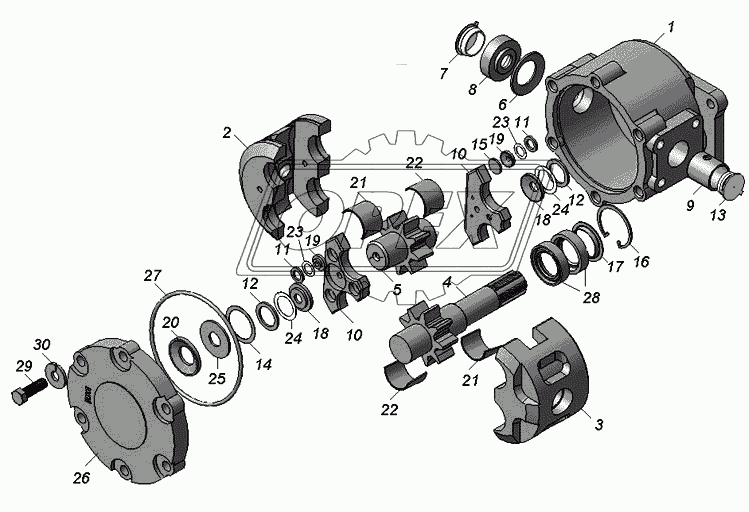 НШ32А-3-Л  Насос шестеренный