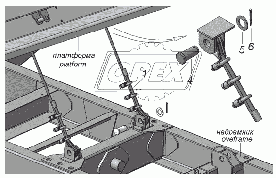 45142-8500060 Установка тросов