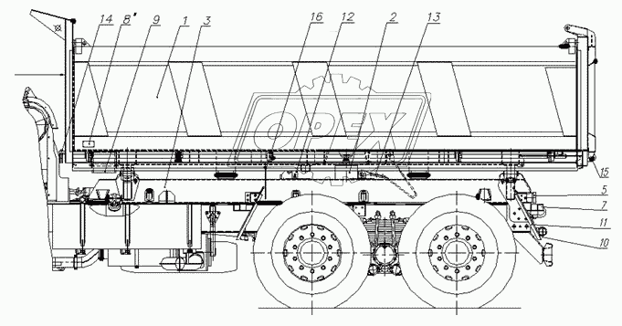 45142-8600001, 45142-8600002  Самосвальная установка