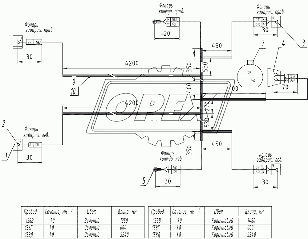 45143-3731073-80 Пучок проводов  габаритных фонарей