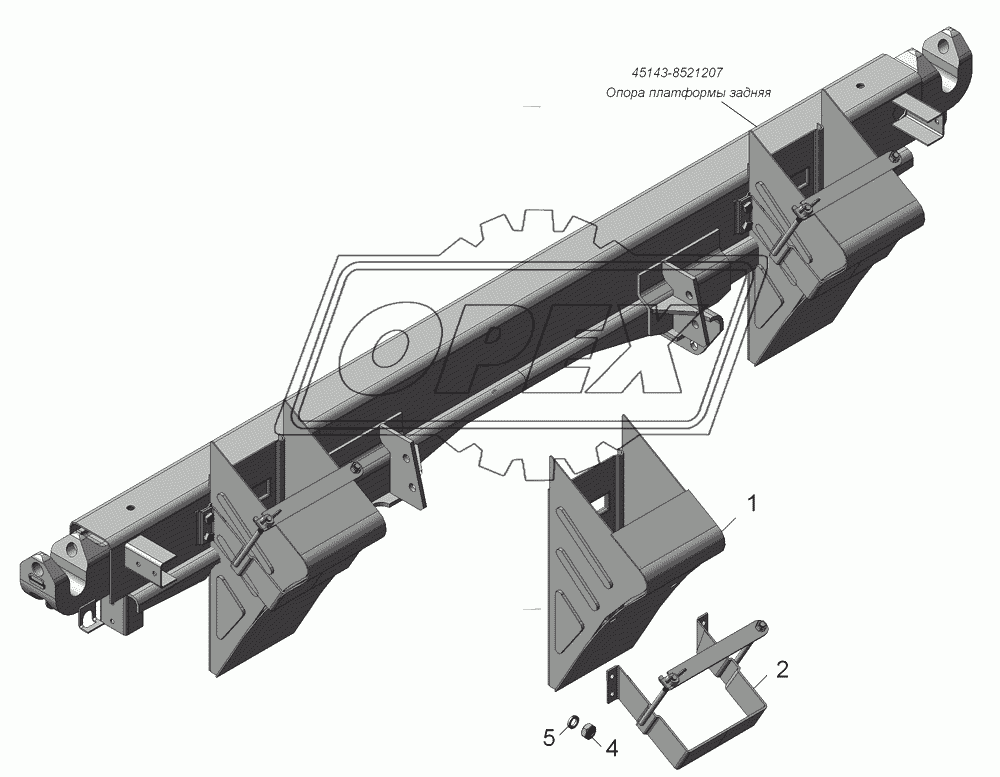 45143-3927002  Установка противооткатных упоров