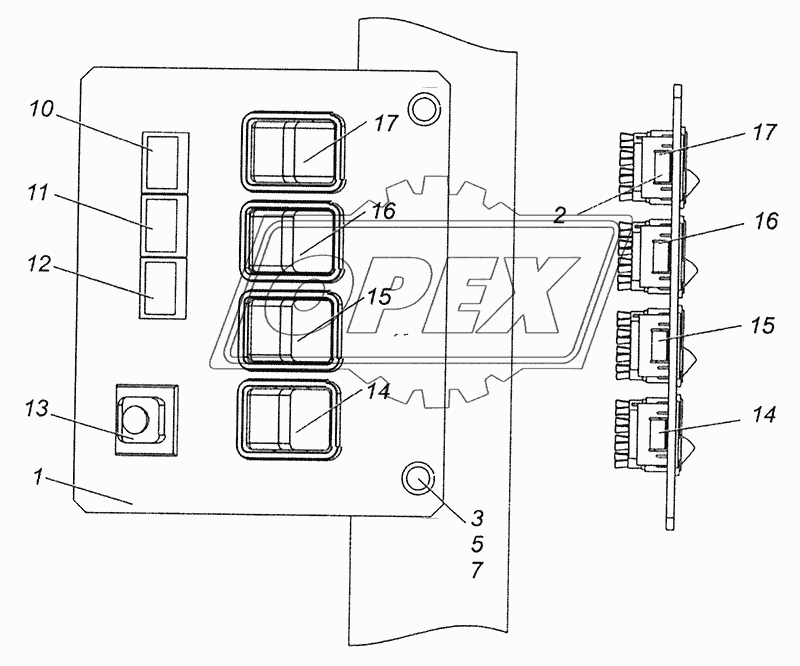 5297-4012003 Установка управления и индикации