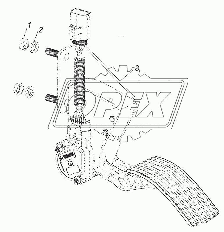 5297-4020001 Установка педали управления подачей топлива