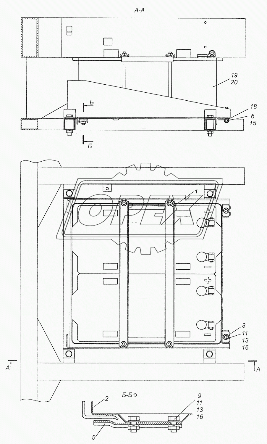 5297-3703001-30 Установка аккумуляторных батарей