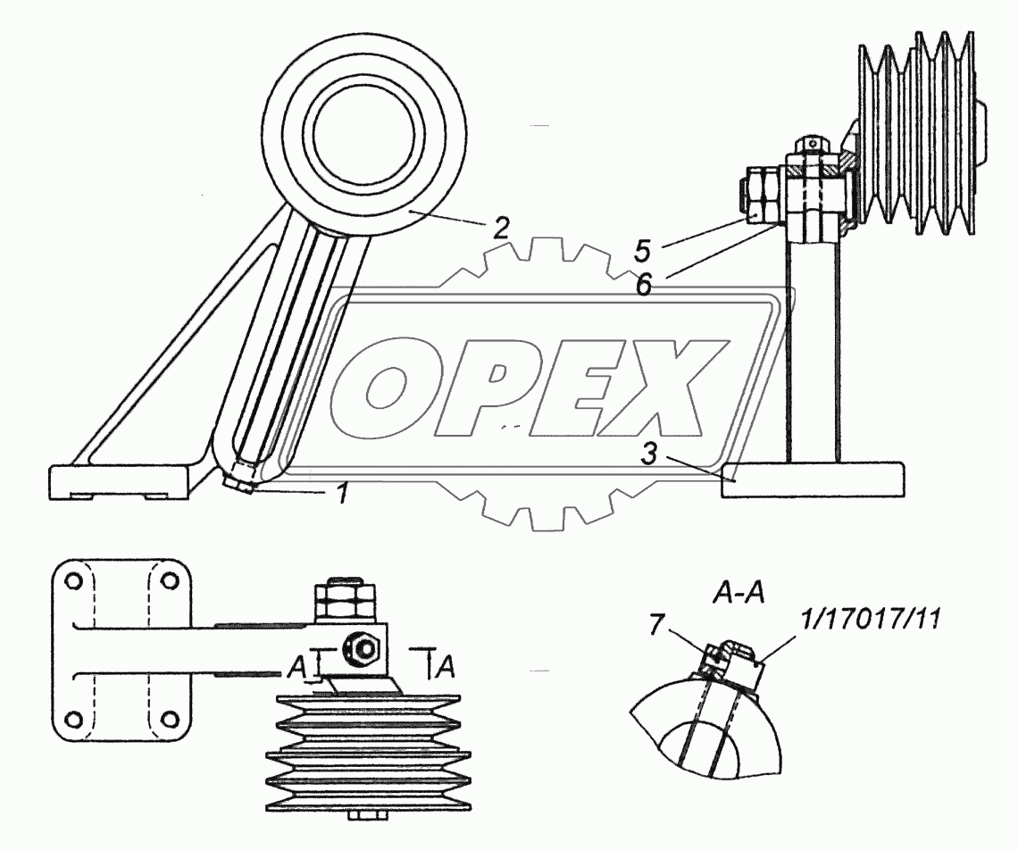5297-1308110-62 Опора натяжная с кронштейном