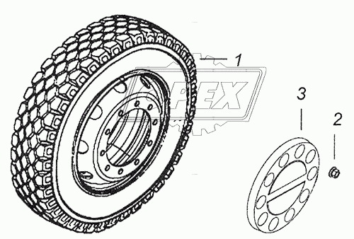 5297-3101002 Установка передних стальных колес