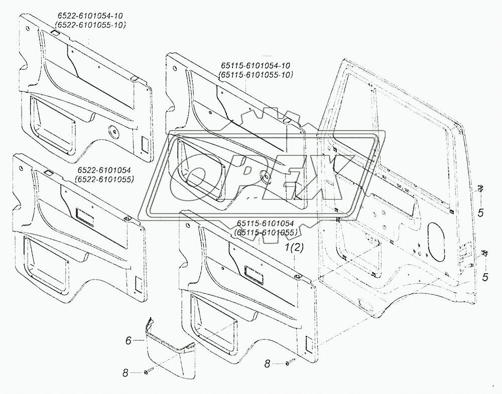 65115-6102005 Установка обивок двери