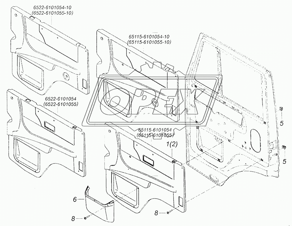 65115-6102005 Установка обивок двери