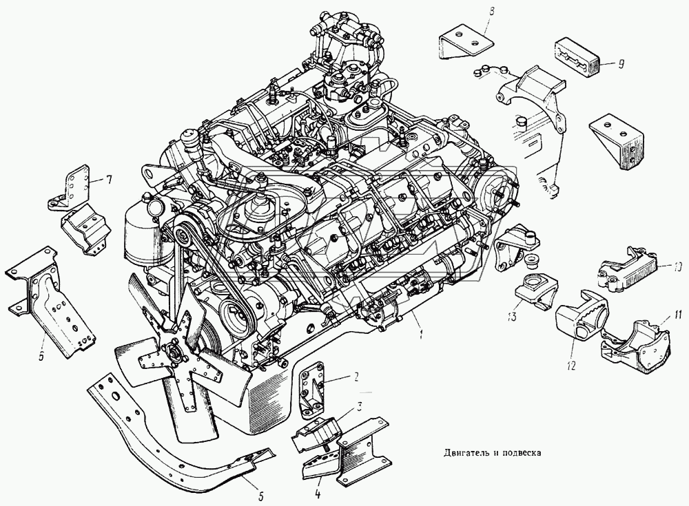 Двигатель и подвеска