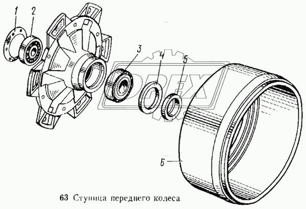 Ступица переднего колеса