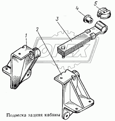 Подвеска задняя кабины