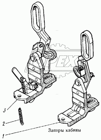 Запоры кабины