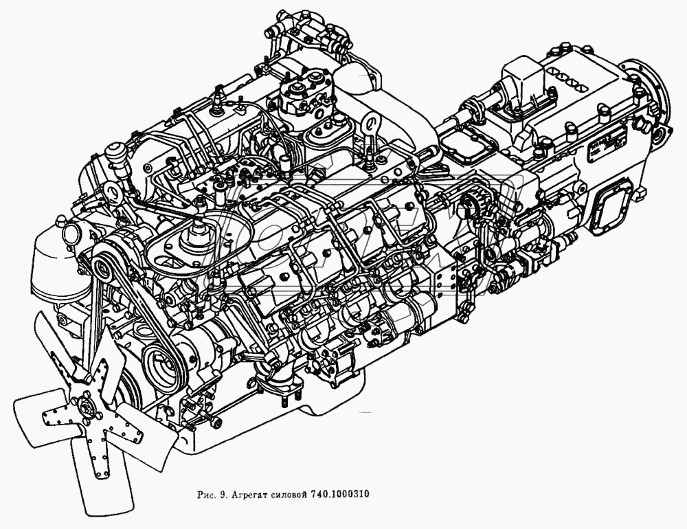 Силовой агрегат, (10-я комплектация)