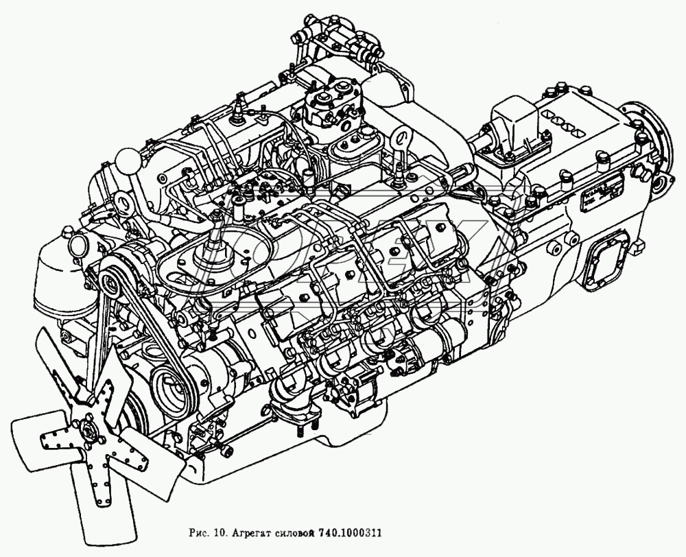 Силовой агрегат, (11-я комплектация)