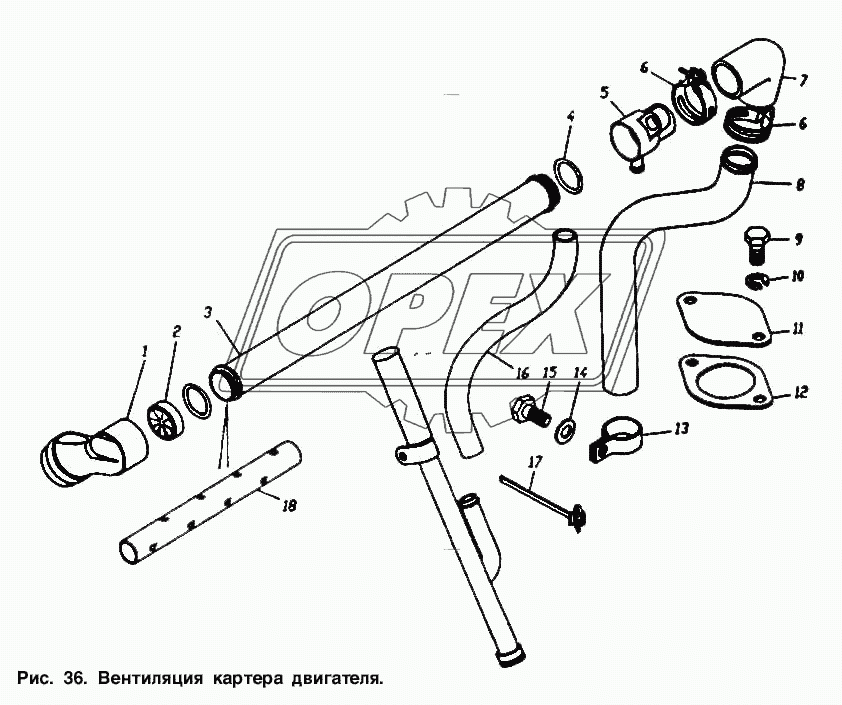 Вентиляция картера двигателя