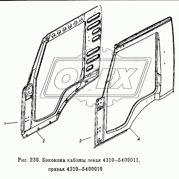 Боковина кабины левая и правая