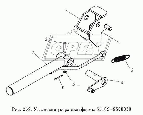 Установка упора платформы 55102-8500050