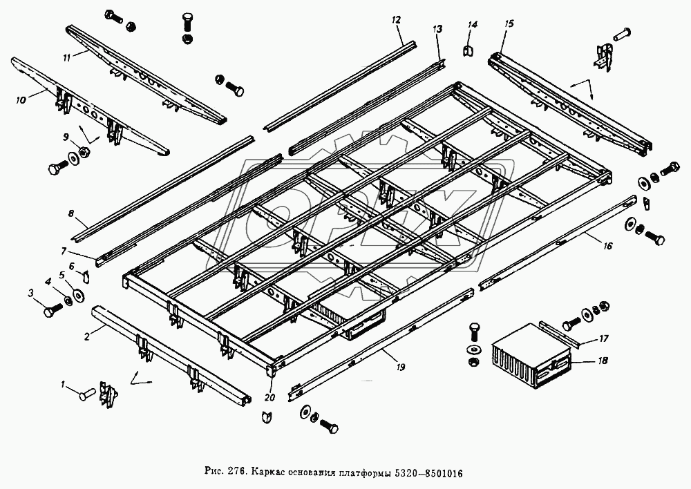 Каркас основания платформы  5320-8501016