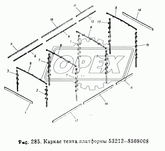 Каркас тента платформы  53212-8508008