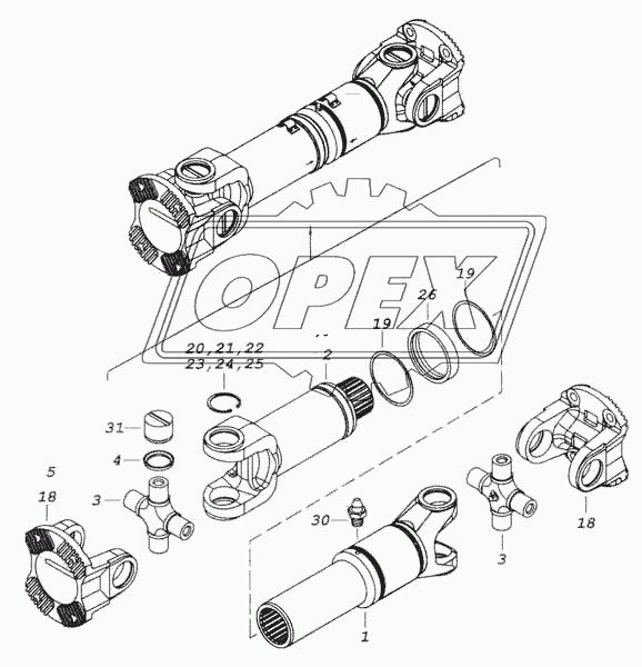 Вал карданный основной 2