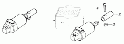Цилиндр пневматический 30x25 с тягой