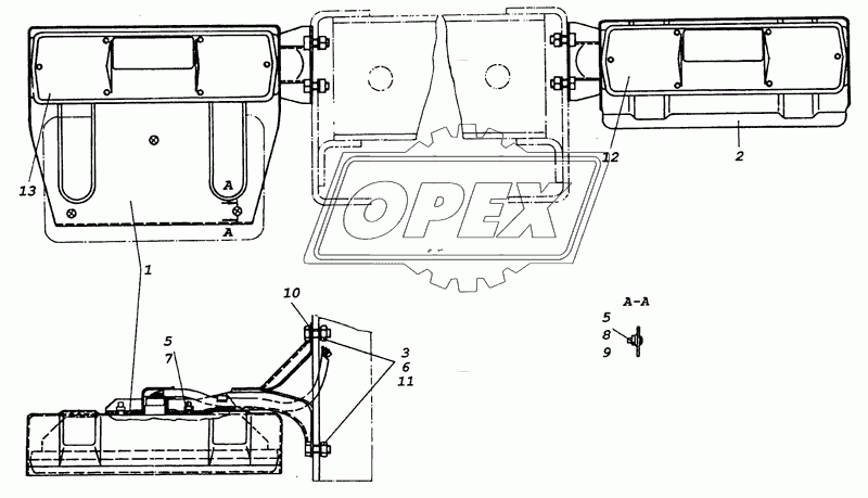 5410-3716002 Установка задних фонарей