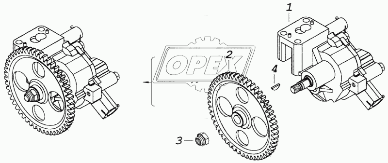 Масляный насос с шестерней