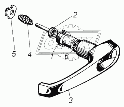 Ручка двери наружная в сборе