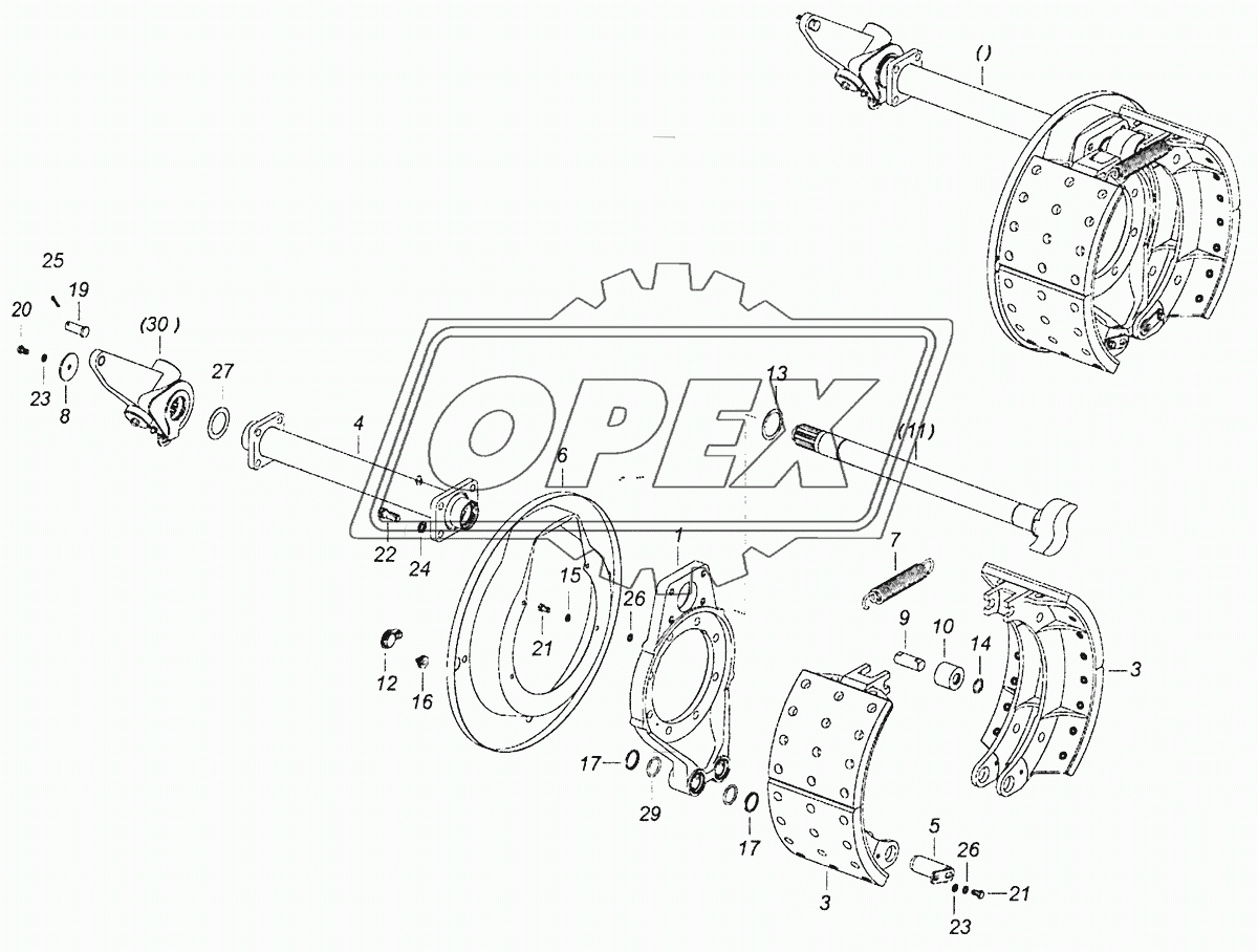 6520-3502011-12 Тормоз задний