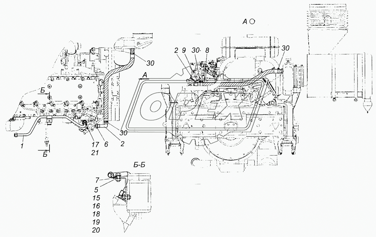65115-3509000-02 Установка подвода воздуха к компрессору тормозов