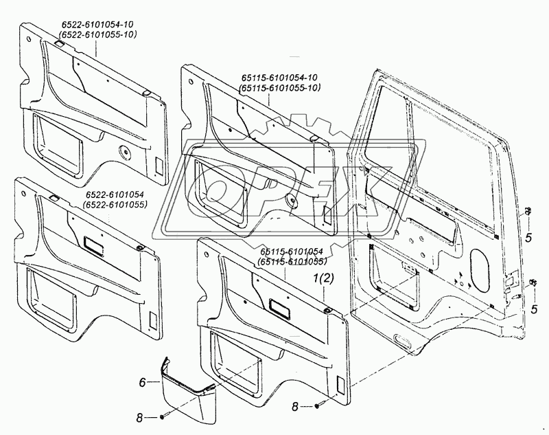 65115-6102005 Установка обивок двери