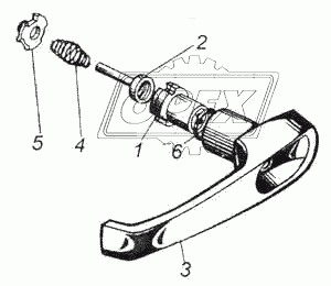 Ручка двери наружная в сборе
