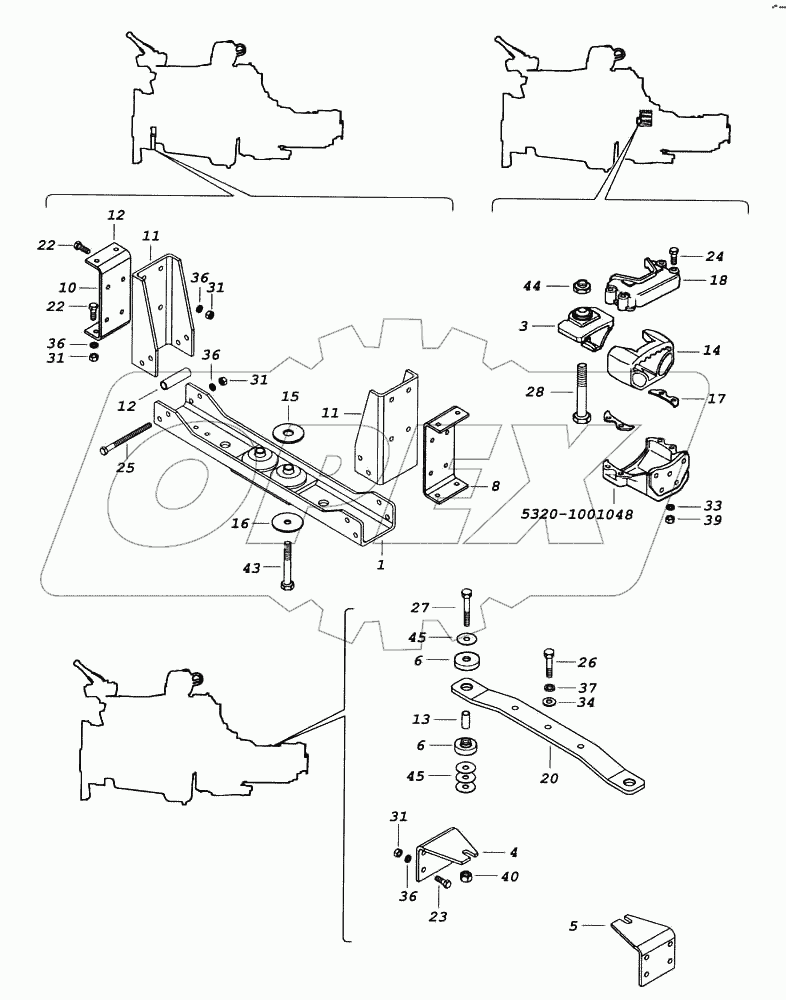 Установка силового агрегата