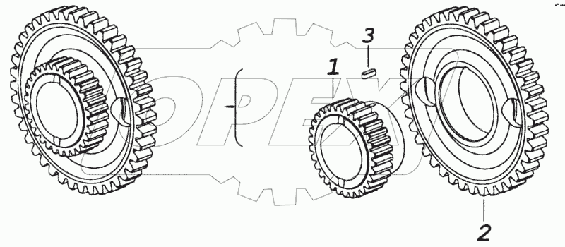 Шестерня ведущая в сборе