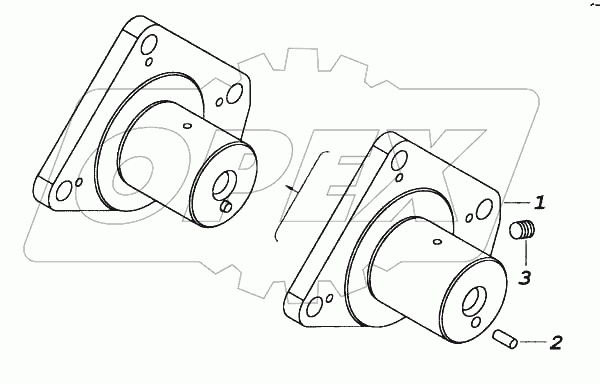 Ось ведущей шестерни